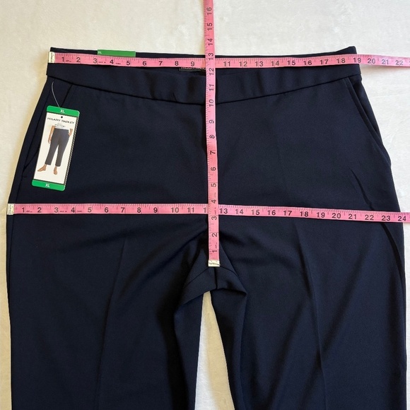 Hilary Radley Ladies' Pull On Crepe Pants, Stretch, Navy Blue, XL, NWT - Picture 8 of 13